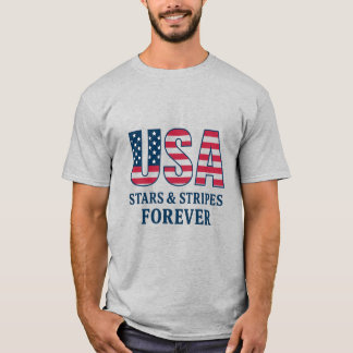 愛国USA Tシャツ - スターズ&ストライプスフラッグTシャツ