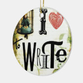 愛執筆 セラミックオーナメント (左)