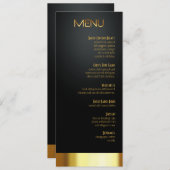 愛夕食メニュー黒か金ゴールドで幸運なラスベガス メニュー (正面/裏面)