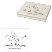 愛大カスタム手作り鳥折り紙 ラバースタンプ (押印)