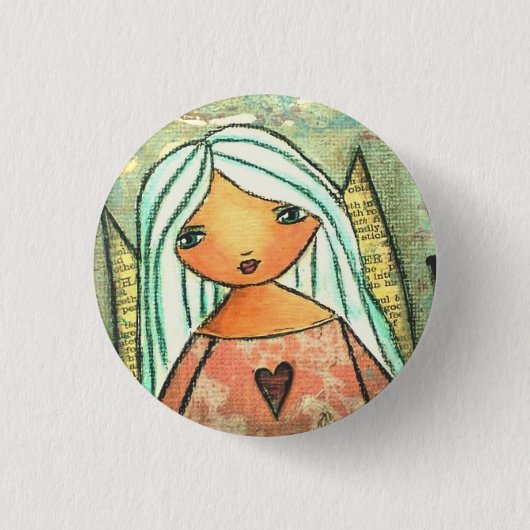 愛天使ボタンのバッジ 缶バッジ (正面)