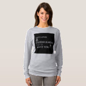 愛女性の長い袖を許可して下さい Tシャツ (正面フル)