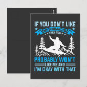 愛好家のためのスノーボードおもしろい諺 ポストカード (正面/裏面)