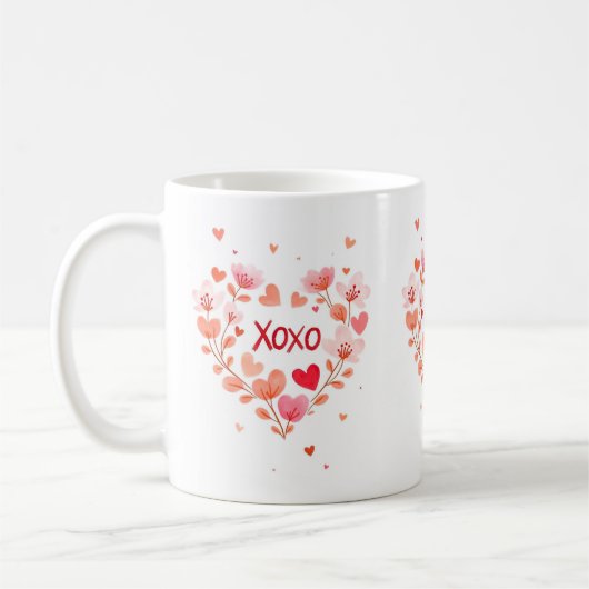 愛好家のためのXOXO コーヒーマグカップ (左)
