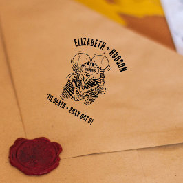 愛好家のスケルトン結婚ゴシックのDIYパーティーの好意 セルフインキングスタンプ