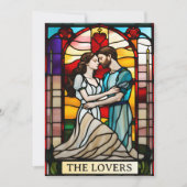 愛好家タロットステンドグラススタイルヨーロッ結婚パ サンキューカード (正面)