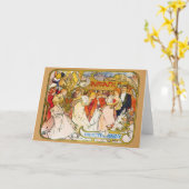 愛好家、アルフォンスミュシャ カード (黄色い花)