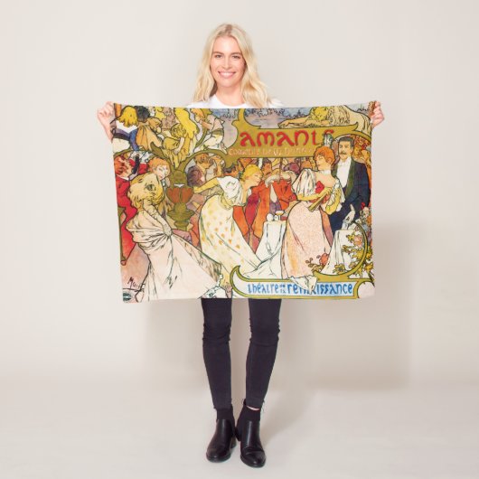 愛好家、アルフォンスミュシャ フリースブランケット (インサイチュ)