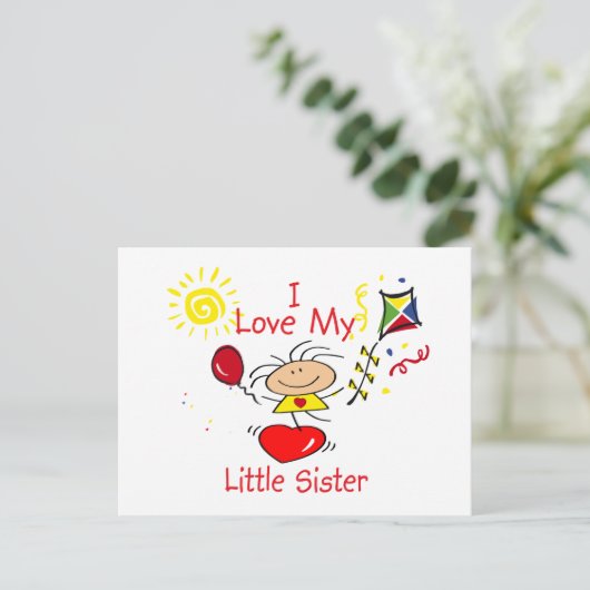 愛妹の棒の姿の女の子 ポストカード (スタンド正面)