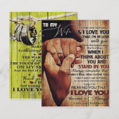 愛妻への愛らしい手紙、素敵なプレゼント 招待状 (正面/裏面)