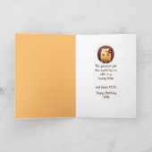 愛妻誕生日かわいいハリネズミ動物 カード (内部)