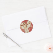 愛威厳のあるとパスのシンボル – 天使のような射手 ラウンドシール (封筒)