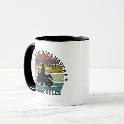愛娘とバイクに乗って幸せな父の日 マグカップ (正面左)