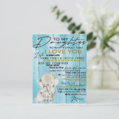 愛娘への愛らしい手紙、素敵な贈り物 招待状 (スタンド正面)