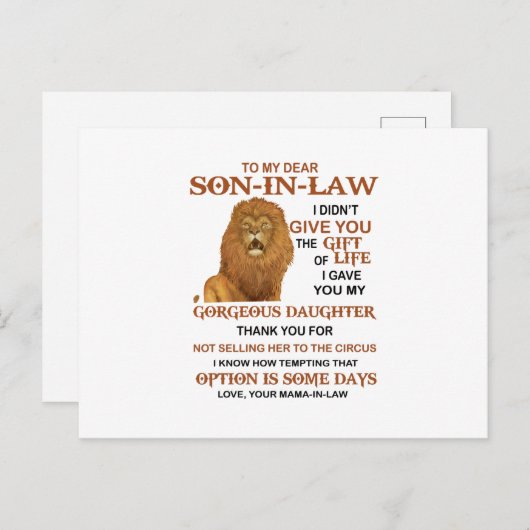 愛娘をあなたに託しました ポストカード (正面/裏面)