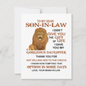 愛娘をあなたに託しました 招待状 (正面)