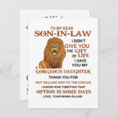 愛娘をあなたに託しました 招待状 (正面/裏面)