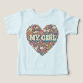 愛娘フラワーハート 子供Tシャツ | 可愛い女の子
