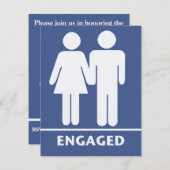 愛婚約パーティの招待状の記号 招待状 (正面/裏面)