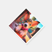 愛子犬 スタンダードカクテルナプキン (角)