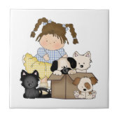 愛子犬 タイル (正面)