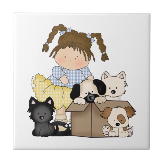 愛子犬 タイル (正面)