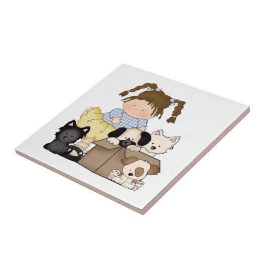 愛子犬 タイル (側面)