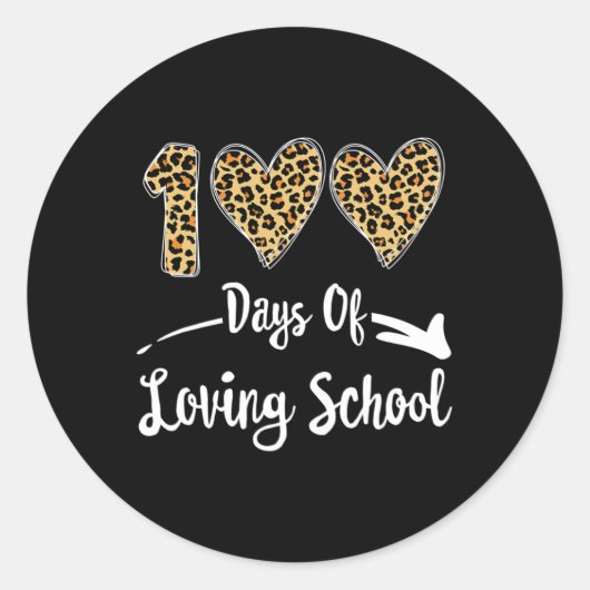 愛学校日100 ラウンドシール (正面)