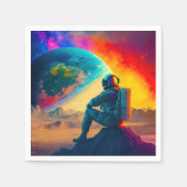 愛宇宙飛行士 スタンダードカクテルナプキン (正面)