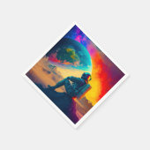 愛宇宙飛行士 スタンダードカクテルナプキン (角)