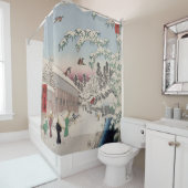 愛宕下やぶレーン雪のシーンア日本のート シャワーカーテン (インサイチュ)