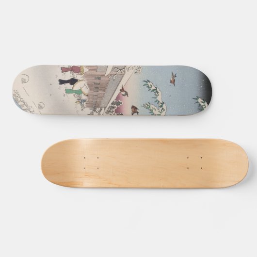 愛宕下養父車線雪景色日本の美術 スケートボード (横)