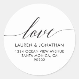 愛宛名ラベル、結婚している結婚式用シール ラウンドシール