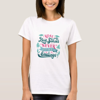 愛実在の物語にエンディングTシャツのデザインはない Tシャツ