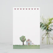 愛家の家の庭の文房具 便箋 (スタンド正面)