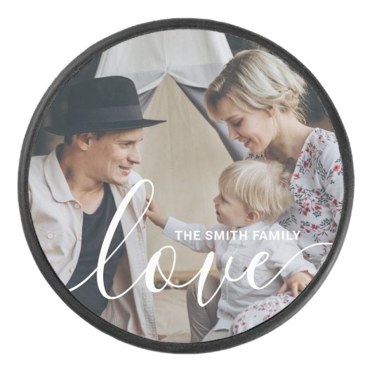 '愛'家族カスタムの写真と名前をカスタムする アイスホッケーパック (正面)