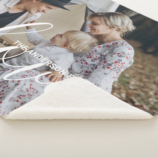 '愛'家族カスタムの写真と名前をカスタムする シェルパブランケット (3/4)