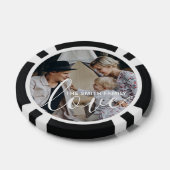 '愛'家族カスタムの写真と名前をカスタムする ポーカーチップ (シングル)