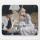 '愛'家族カスタムの写真と名前をカスタムする マウスパッド (正面)