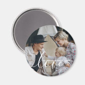 '愛'家族カスタムの写真と名前をカスタムする マグネット (正面/裏面)