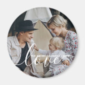 '愛'家族カスタムの写真と名前をカスタムする マグネット (正面)