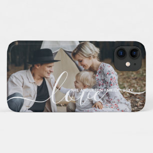 '愛'家族カスタムの写真と名前をカスタムする iPhone 11 ケース