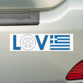 愛平和ギリシャ バンパーステッカー (車上)
