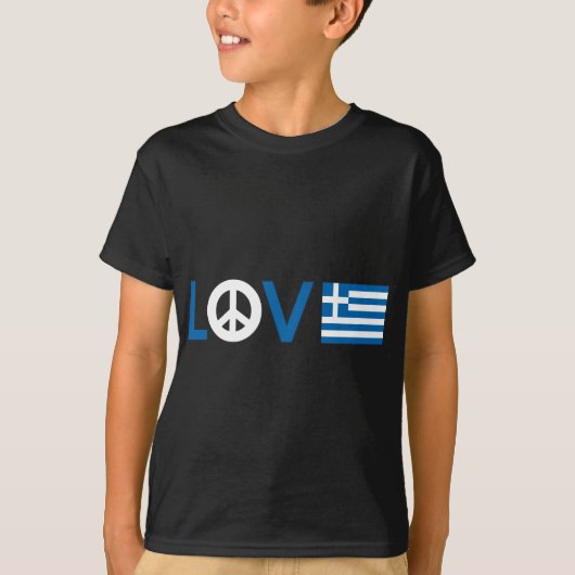 愛平和ギリシャ Tシャツ (正面)