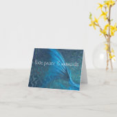 愛平和及び人魚カード カード (黄色い花)