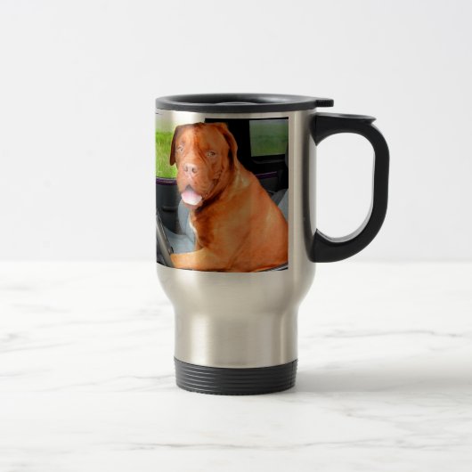 愛平和喜びdog dogue de bordeauxに運転して下さい トラベルマグ (右)