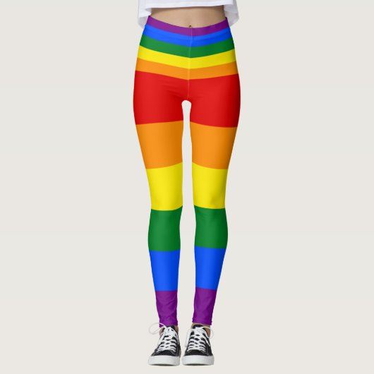 愛平等の虹の旗LGBTのレズビアンゲイプライド レギンス (正面)