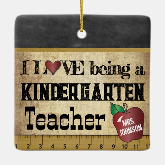 愛幼稚園先生 |ヴィンテージセラミ セラミックオーナメント (裏面)