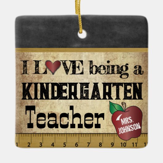 愛幼稚園先生 |ヴィンテージセラミ セラミックオーナメント (正面)