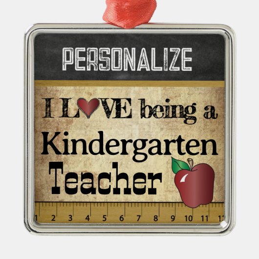 愛幼稚園先生 |ヴィンテージ メタルオーナメント (正面)